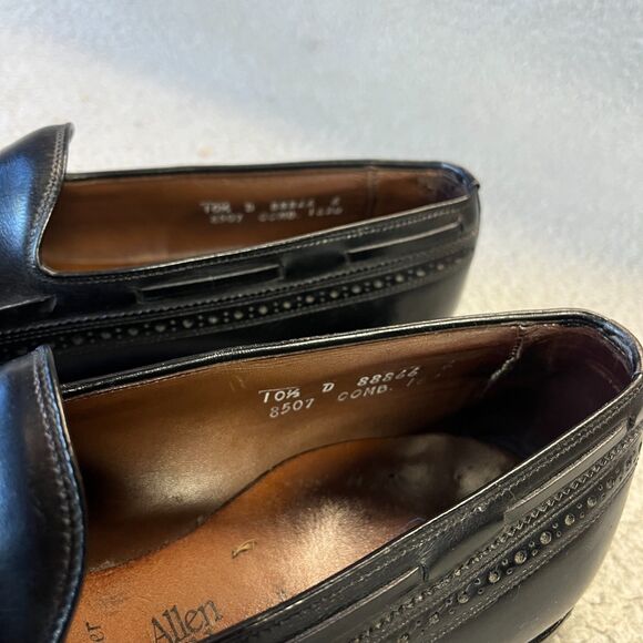 Allen Edmonds Dress Shoes Mens 10.5 D Black Manchester Tassel Loafers 8507 main image 6